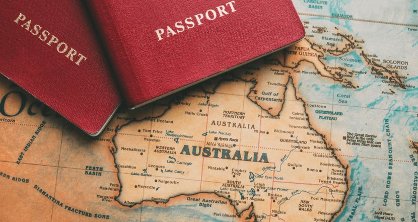passports-with-map-of-australia