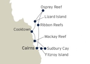 australia-map-coral-expeditions-great-barrier-reef-cruise-7-nights